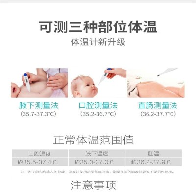 外贸跨境家用电子体温计儿童成人口腔腋下肛门医用电子人体测温针图5