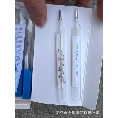 三山牌水银体温计 大号腋下温度计批发零售 大刻度体温计工厂直销图5