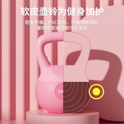竞技软壶铃健身器材批发女士家用静音防漏壶铃PVC提壶哑铃瘦手臂图4