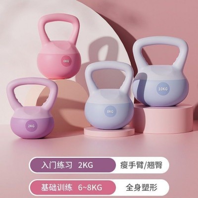 竞技软壶铃健身器材批发女士家用静音防漏壶铃PVC提壶哑铃瘦手臂图2