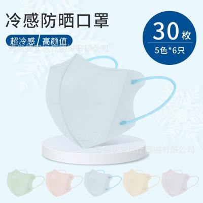 新款凉感3D一次性高颜值口罩三层独立包装不憋闷立体口罩厂家批发图2