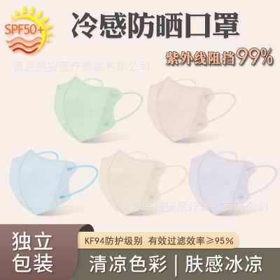 新款凉感3D一次性高颜值口罩三层独立包装不憋闷立体口罩厂家批发图4