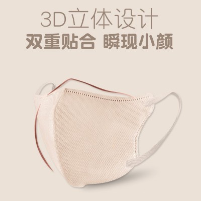 成人挂耳式一次性口罩3d立体高颜值三层防护白色口罩独立 包装10片图2