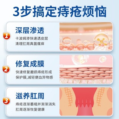 南京同仁堂医用痔疮凝胶内外痔混合痔肛门肿胀充血便秘消痔肉球膏图3