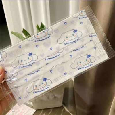 皖一品口罩一次性高颜值大耳朵狗口罩小红书同款玉桂狗印花独立装图3