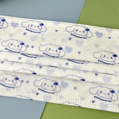 皖一品口罩一次性高颜值大耳朵狗口罩小红书同款玉桂狗印花独立装图4