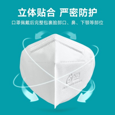 以安KN95一次性防尘口罩3D立体工业用六层防护透气型折叠面罩图4