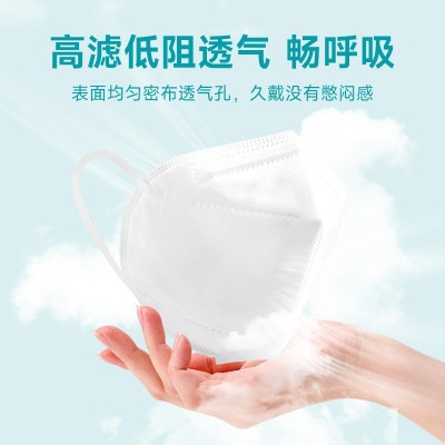 以安KN95一次性防尘口罩3D立体工业用六层防护透气型折叠面罩图3