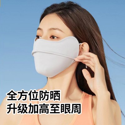 防晒口罩防紫外线冰丝面罩女夏季全脸户外透气薄款高颜值厂家批发图2