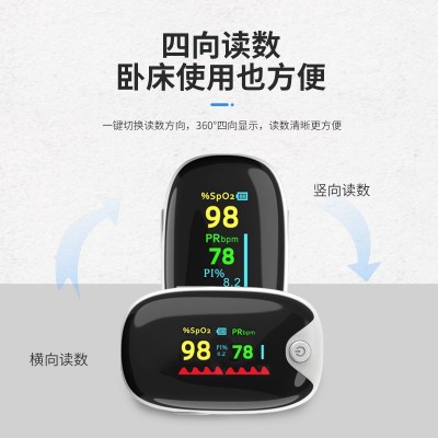 医用指夹式血氧饱和度监测仪 高精度指尖脉搏心率检测英文蓝牙图3