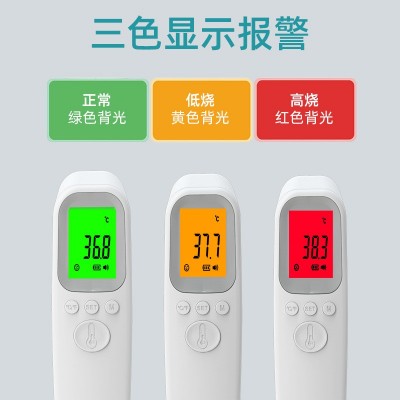 板式额温枪手持式非接触家用人体测温仪三色背光外贸图4