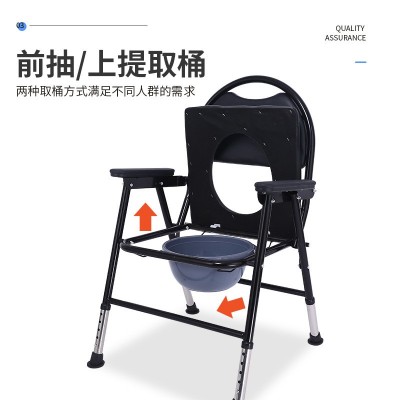 老人孕妇洗澡椅厂家防滑加固家用简易老年厕所坐便凳可折叠坐便椅图4