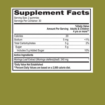 跨境维生素软糖辣木糖Moringa Oleifera gummies 60颗图2