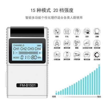EMS双输出理疗仪TENS低频脉冲理疗仪 FDA 510K 多路输出肩 颈椎仪图2