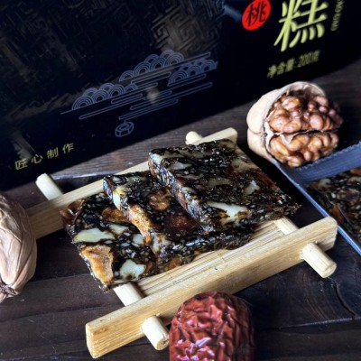 包邮 黑芝麻核桃阿胶糕正品礼盒装阿胶糕200g/盒图4