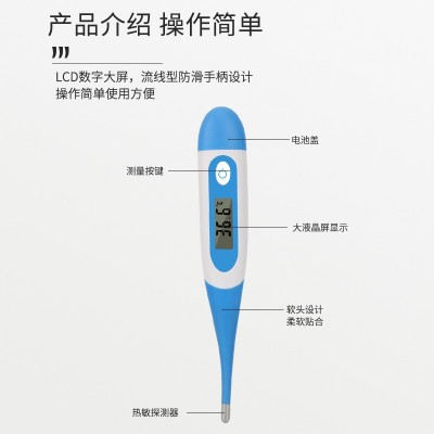 定制家用儿童外贸出口欧美品质背光电子体温计软头数字体温计厂家图4