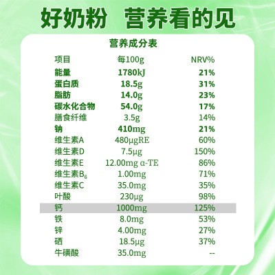 初乳高钙羊奶粉含免疫球蛋白无蔗糖益生菌富硒成人补钙400 g女士图5