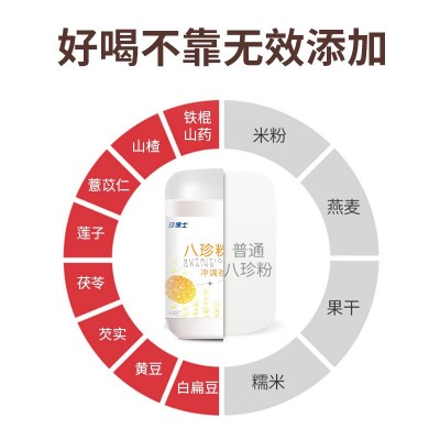 厂家500g八珍粉罐装代餐粉批发五谷素食全餐粉即食八珍粉 代餐粉