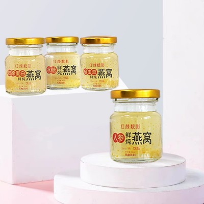 红颜靓影人参蛹虫草鲜炖燕窝即食自用礼盒装70ml*10瓶正品批发图2