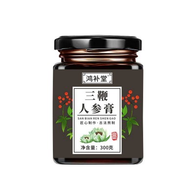 三鞭人参膏300g瓶装 男性膏滋厂家批发人参黄精牡蛎鹿鞭膏滋抖音图5