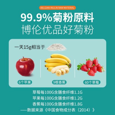博伦优品菊粉食品级水溶膳食纤维比利时菊粉固体饮料300克罐代发图4