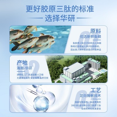 海南华研胶原蛋白肽原料胶原三肽补充面部胶原蛋白活性肽纯粉现货图5