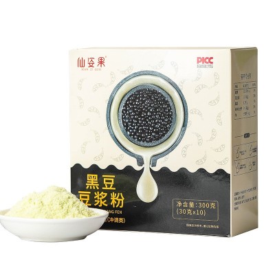 仙资果早餐豆浆粉黑豆豆浆粉盒装10条装速溶豆奶粉纯豆浆粉代发图4